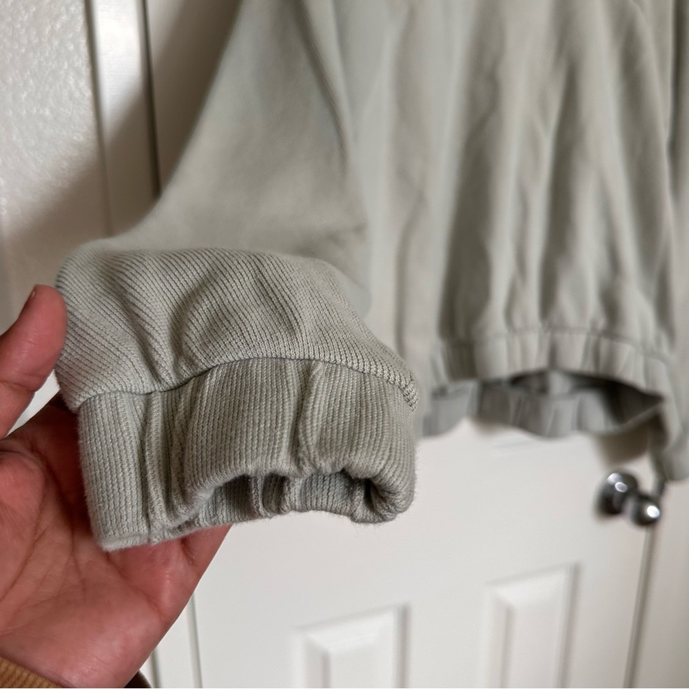 Adidas Sage Cream Ribbed Sweatshirt - Picture 5 of 7